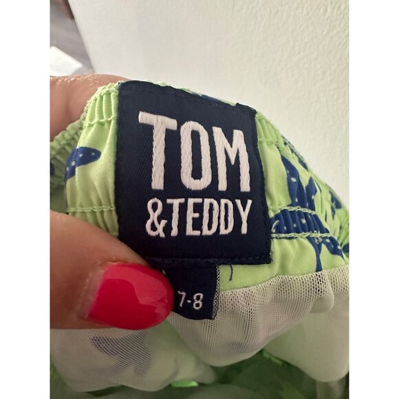 TOM & TEDDY Size 7 - 8 Bathing Suit Swim Suit Swim Trunks Board Shorts - Picture 5 of 6